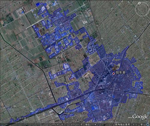 如东县建成区面积17.8平方公里