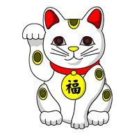 手绘招财猫头像图片