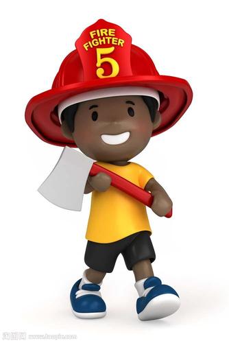卡通男孩消防员图片