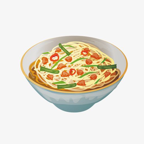 矢量手绘手工拌面