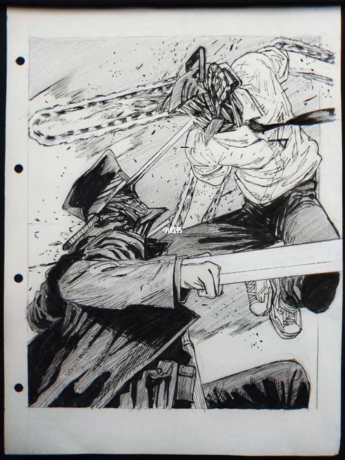 电锯人手绘_手绘_电锯人_文化_绘画