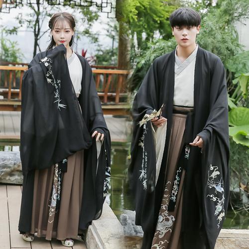 一折套装男_汉唐之梦原创汉服男魏晋风汉装广袖加大码日常曲裾女情侣