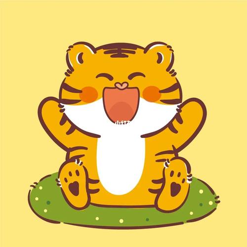 头像分享 虎萌萌虎年宝宝卡通可爱一家三口_头像_卡通