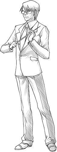 男士西装简笔画