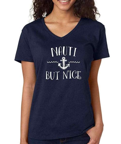 fghfg women"s nauti but nice fghfg ghfg neck anchor nautical pun