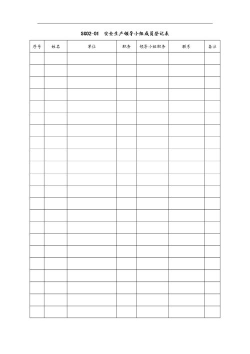 7.1安全生产领导小组成员登记表.doc 2页