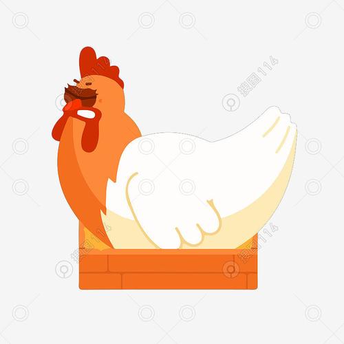 标签:手绘插画公鸡孵蛋母鸡休息闭眼卡通鸡冠鸡孵蛋蹲着休养等待保护