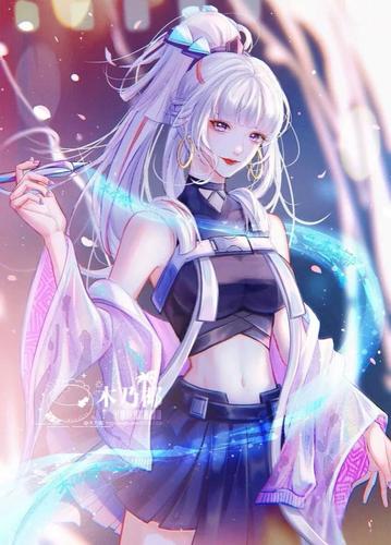 紫色系列二次元动漫美女