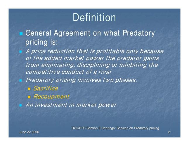 bolton ppt predatory pricing