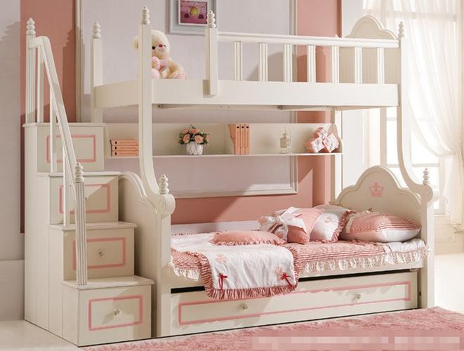 定制 七彩精灵家具儿童家具实木家具公主上下床高低床