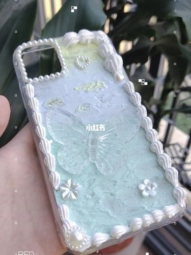 原创diy渐变色奶油胶手机壳_手机壳_diy_奶油胶_兴趣爱好_手工