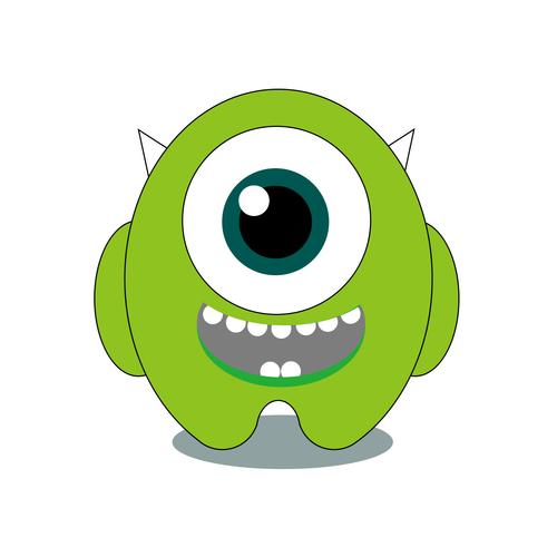 ps鼠绘 教你绘制一个绿色独眼卡通小怪兽