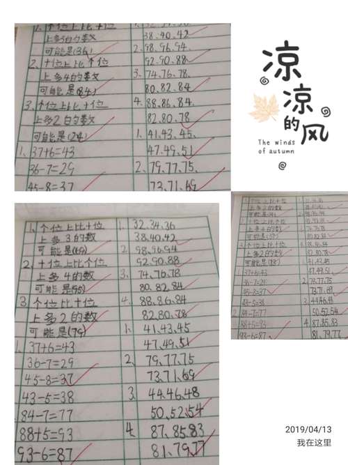一年级数学作业规范书写展示(6)