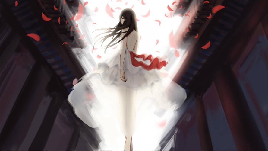 精美的二次元卡通少女壁纸,美艳而优雅