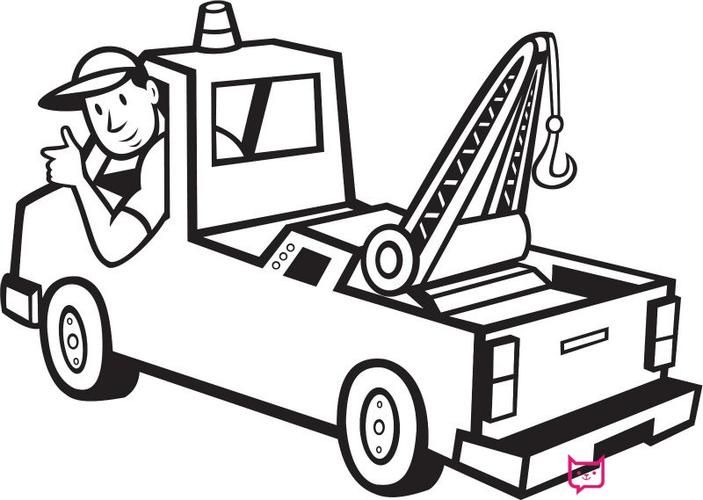 吊车司机简笔画