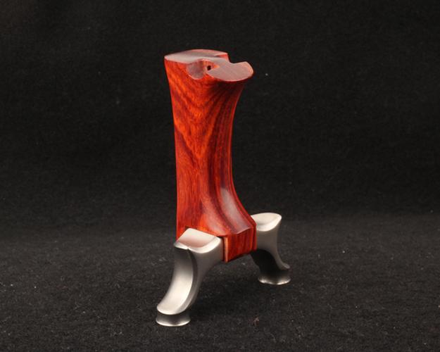 钛钢440鸡王弹弓 数控实木犀牛角紫檀高背鸡王弹弓 木