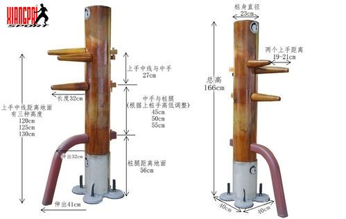 广州响牌传统咏春圈木人桩 佛山大吸盘实木木人桩 厂家定制木头人