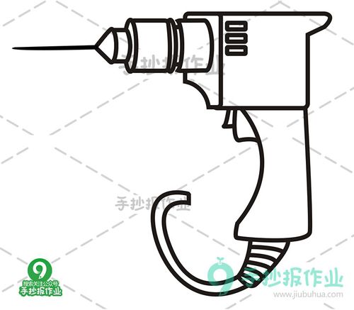 钻孔机简笔画