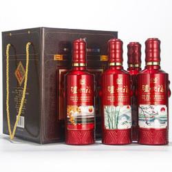 京东plus会员:luzhoulaojiao 泸州老窖 泸州福52度白酒 500ml*4瓶