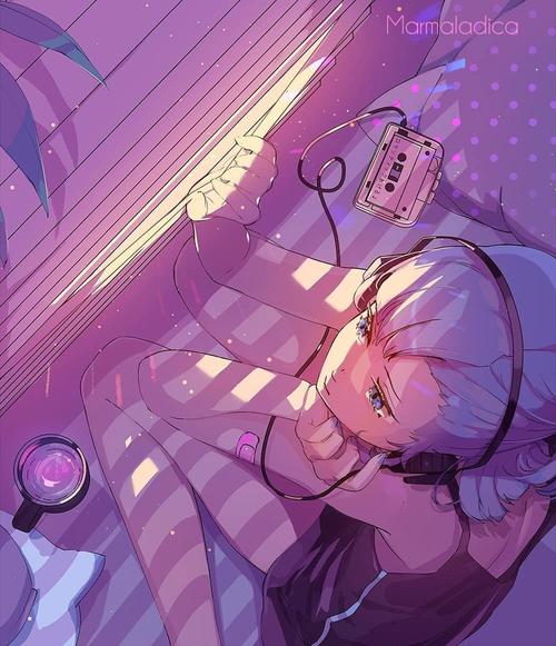 甜美帅气的少女插画 | 插画师 marmaladica