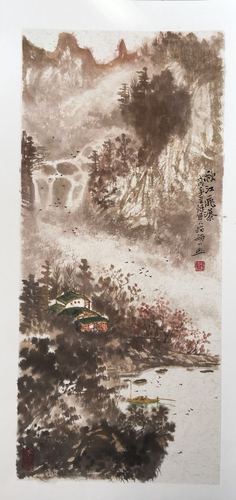 济南籍画家赵颖山水小品(春夏秋冬)交流学习