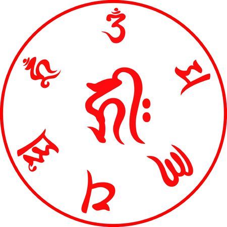 梵文佛家六字真言我有串佛珠手链 12珠 上有 梵文佛家