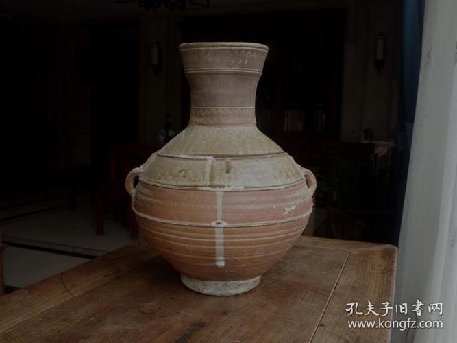 汉代陶罐双耳系罐辅首耳陶器古玩古董收藏摆件陶瓷