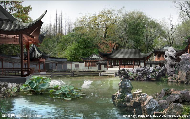 古典园林效果图图片