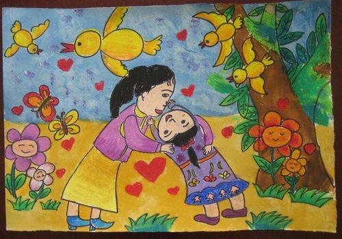母亲节儿童画-妈妈我爱你