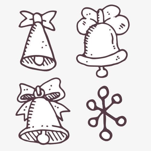 矢量手绘圣诞铃铛元素