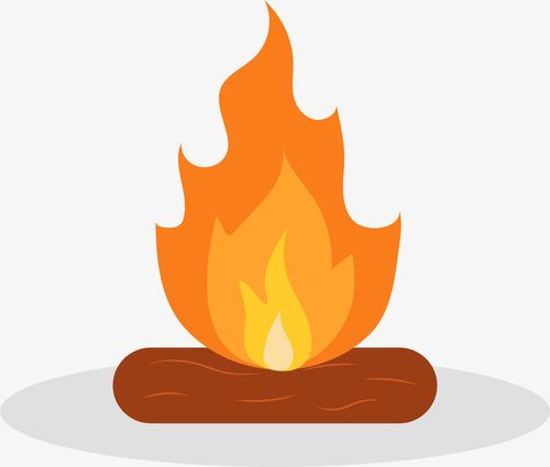 卡通火焰火堆免抠素材