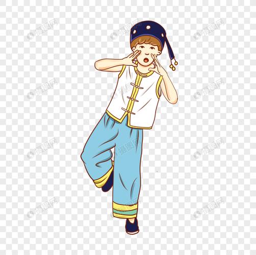 免抠元素 手绘/卡通元素 壮族小男孩.