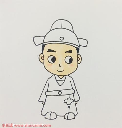 古代诗人怎么画古代诗人简笔画步骤