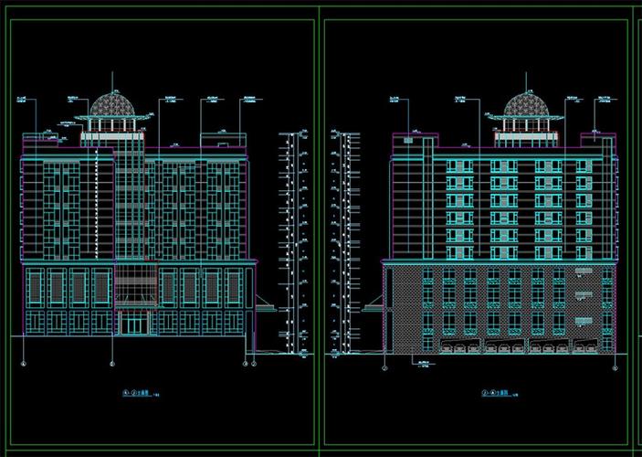 宾馆cad立面图