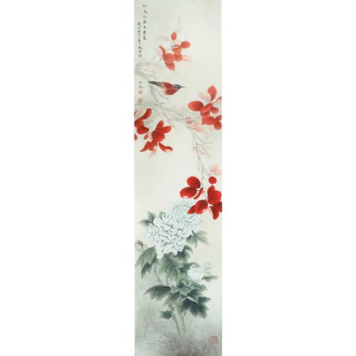 李晓明 《秋高红叶》 安徽省美协会员 职业工笔画家