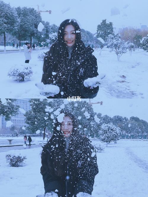 趁着下雪7615出门随手拍几张照片都好浪漫78加个超简单的滤镜就
