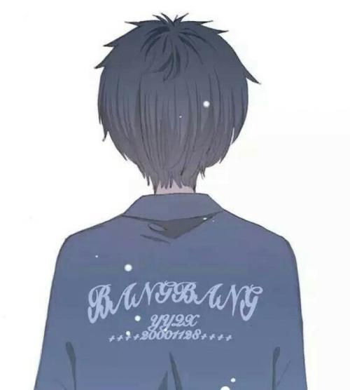 漫画黑白情侣头像男生背影图片大全