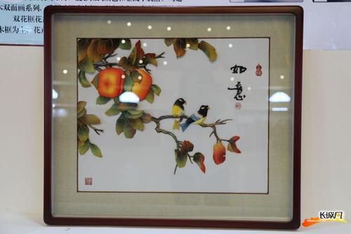 承德滕氏布糊画.长城新媒体记者 路娟 摄