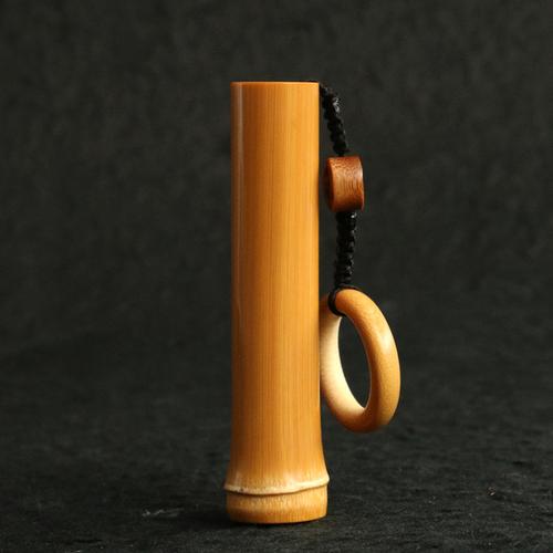 购客一物一拍精品纯手工精磨天然实心竹手把件带节玉竹把玩小挂件竹雕