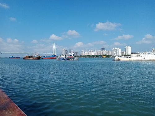 海口外滩海甸溪入海口风景如画