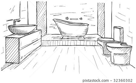 bathroom简笔画