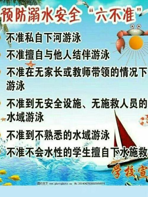 预防溺水安全"六不准"