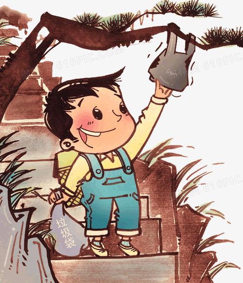 关键词:              卡通手绘文明文化捡垃圾小男孩h5卡通