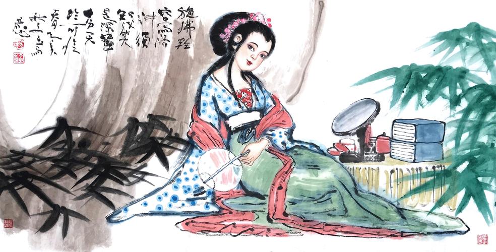 施拂轻容写洛神,须知浅笑是深颦.4尺整[玫瑰][玫瑰]