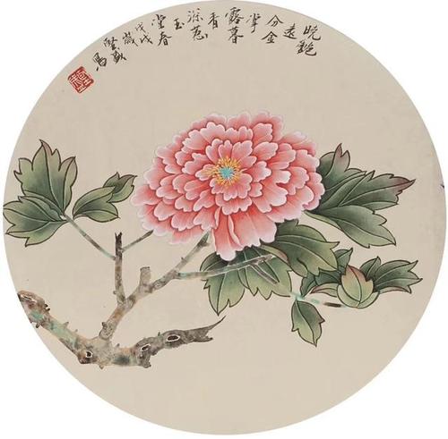 073,十二幅团扇:常见的几种花,画得很温文尔雅清丽怡人