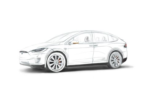 特斯拉手绘小稿|纯艺术|绘画|gggbong - 原创作品