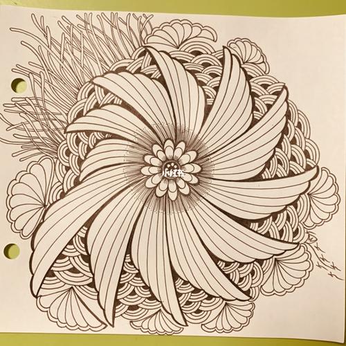 线描#手绘#禅绕画#原创(132):转啊转_手绘_线描_文化