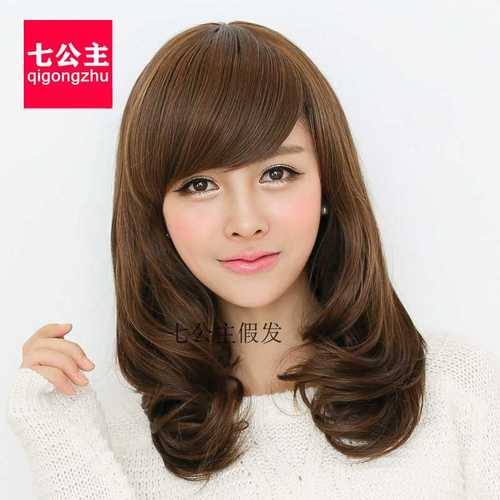 假发女发套披肩斜刘海头发妩媚长卷发整顶假发性感时尚高温丝妈妈