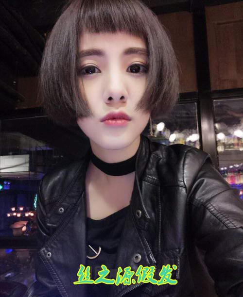 日系假发女短发bobo头空气刘海圆脸齐耳短直发这个杀手不太冷同款