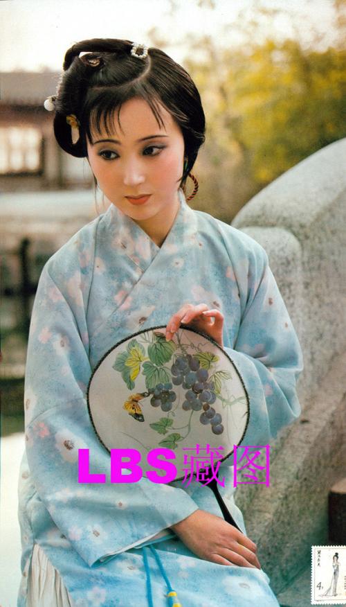 87版电视剧《红楼梦》造型照,陈晓旭饰演林黛玉.